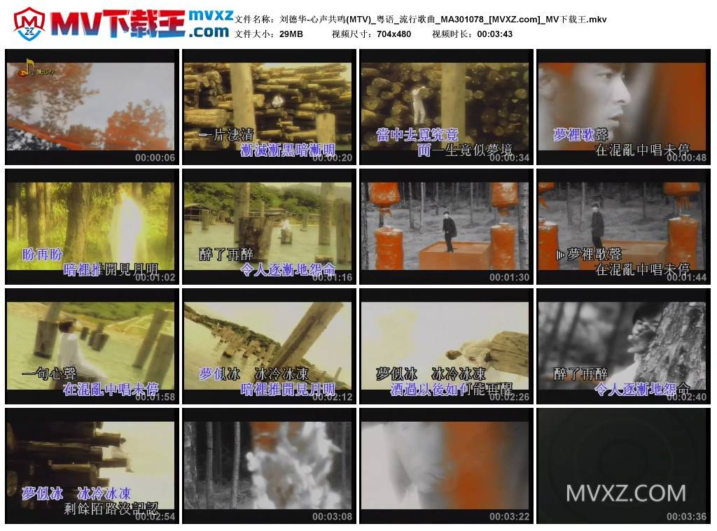 刘德华-心声共鸣(MTV)_粤语_流行歌曲_MA301078